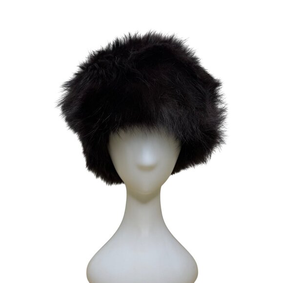 Luxury Womens Black Mink Fur Winter Hat Soft Lined Stylish Cold Weather - Picture 1 of 6